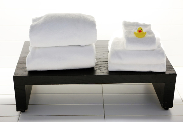 folded towels laundry